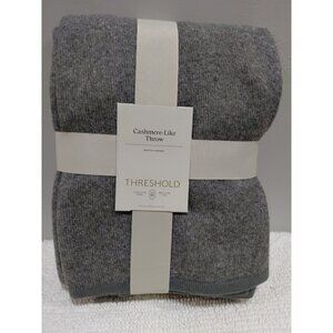 Threshold Cashmere Like Throw Gray 50in x 70in